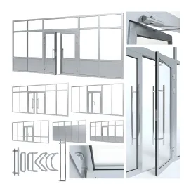 Aluminium door with itions